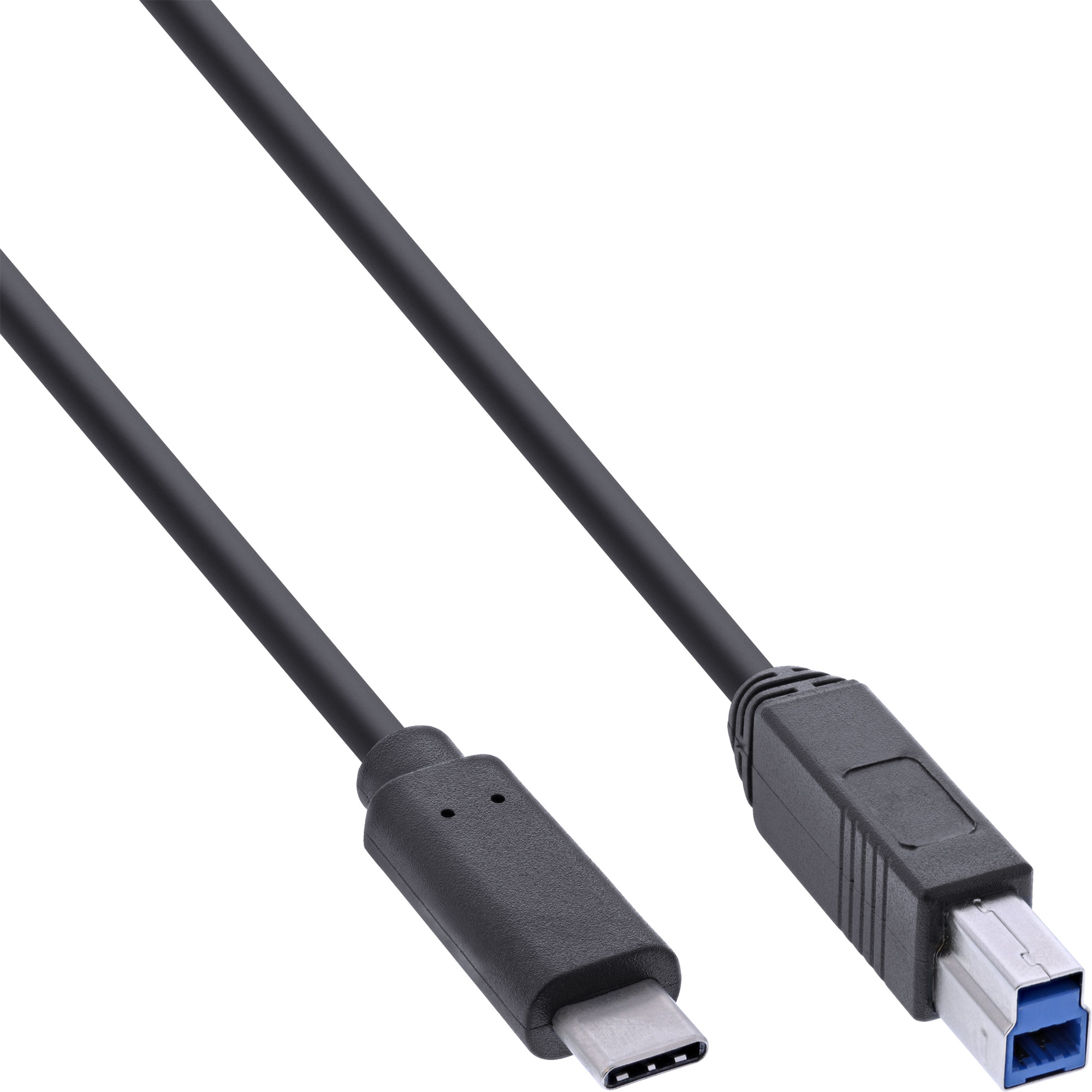 Inline® USB 3.0 Hub, 7 Port, Aluminiumgehäuse, schwarz, mit 2,5A Netzteil