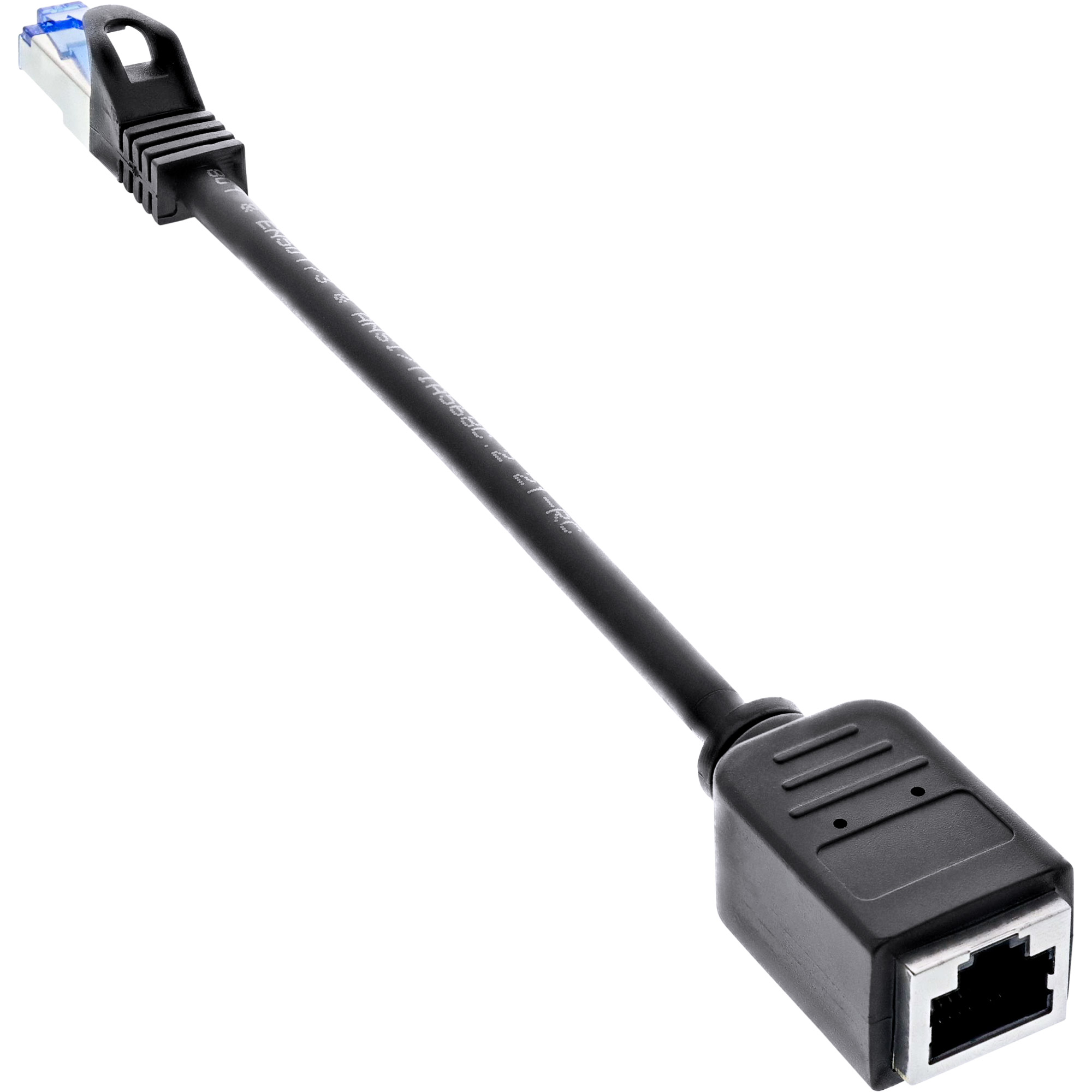 0.2m - Inline® Patchkabel VerLängerung, RJ45 Protektor, S/FTP (PiMf), Cat.6A