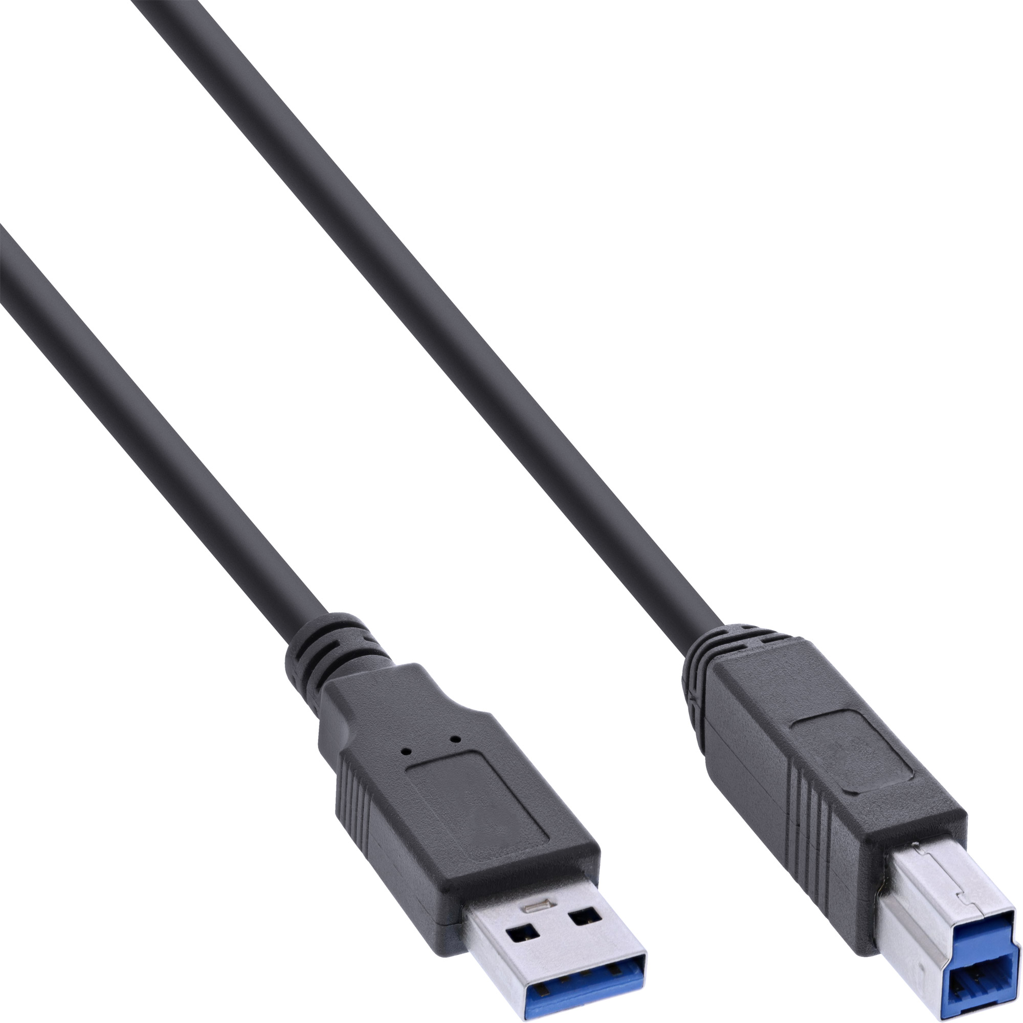 Inline® USB 3.0 Hub, 7 Port, Aluminiumgehäuse, schwarz, mit 2,5A Netzteil