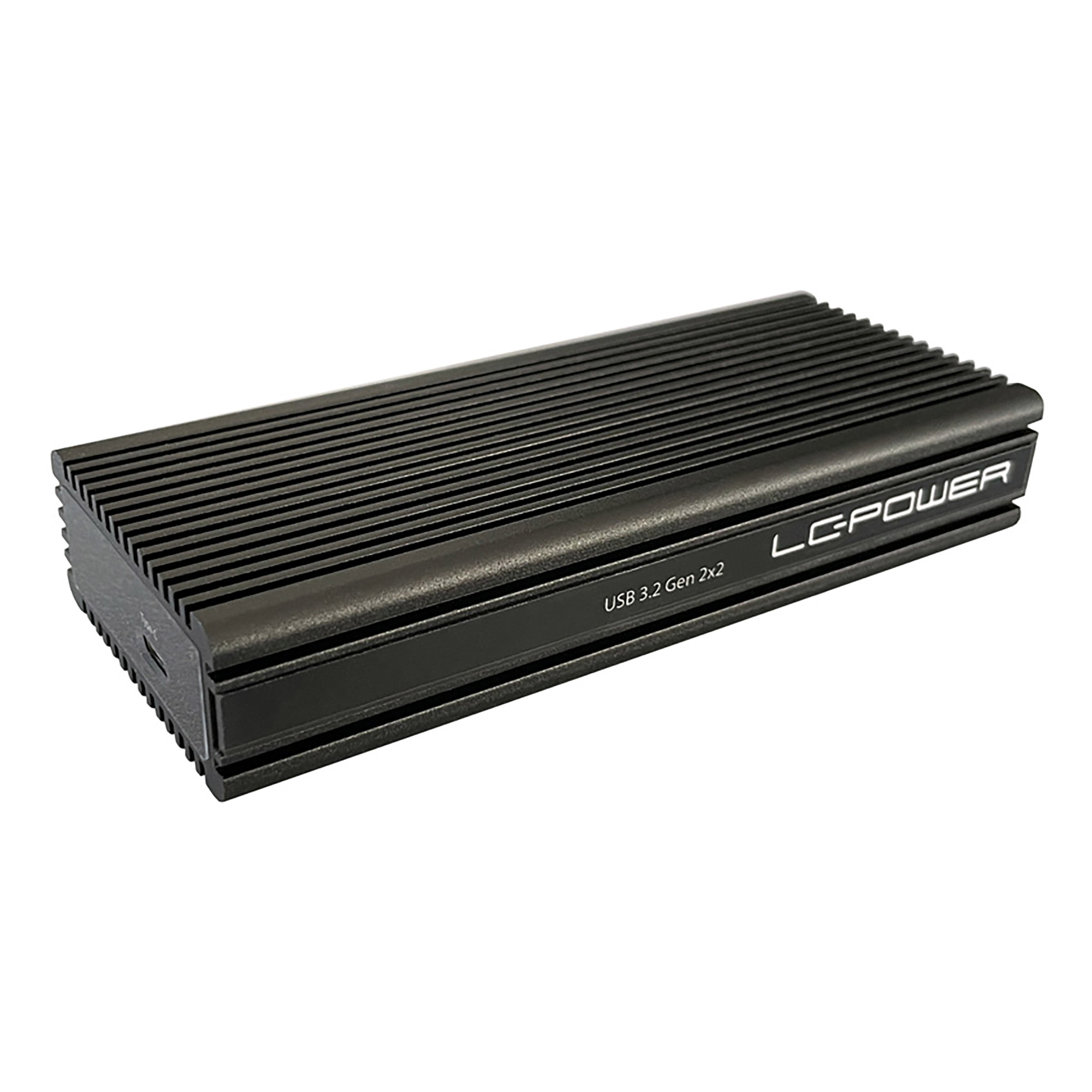 LC-Power LC-M2-C-NVME-2X2 M.2-NVMe-SSD-gehäuse, USB 3.2 Gen.2x1, schwarz