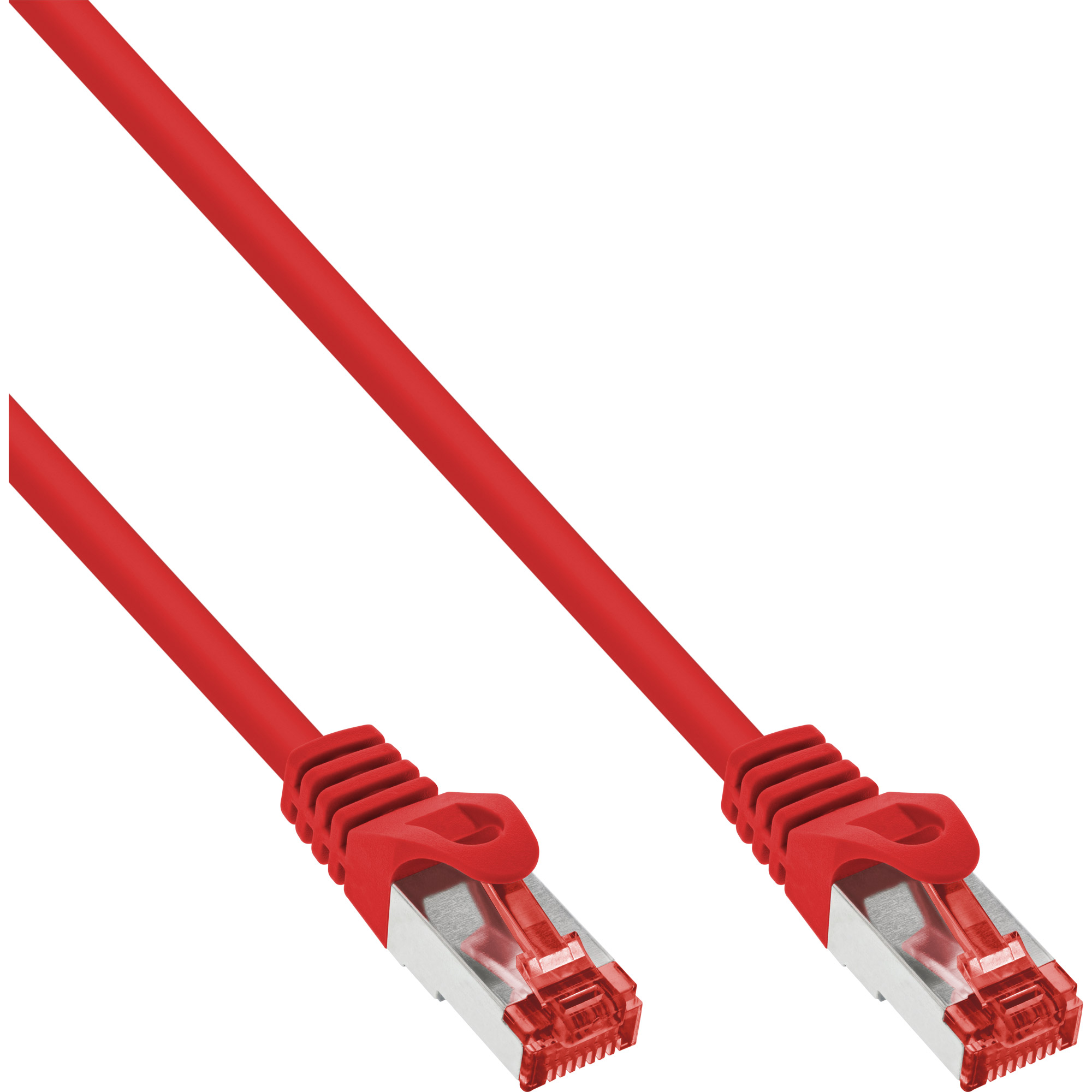 2m - 40er B-Pack Inline® Patchkabel, S/FTP (PiMf), Cat.6, 250MHz, PVC, CU, rot