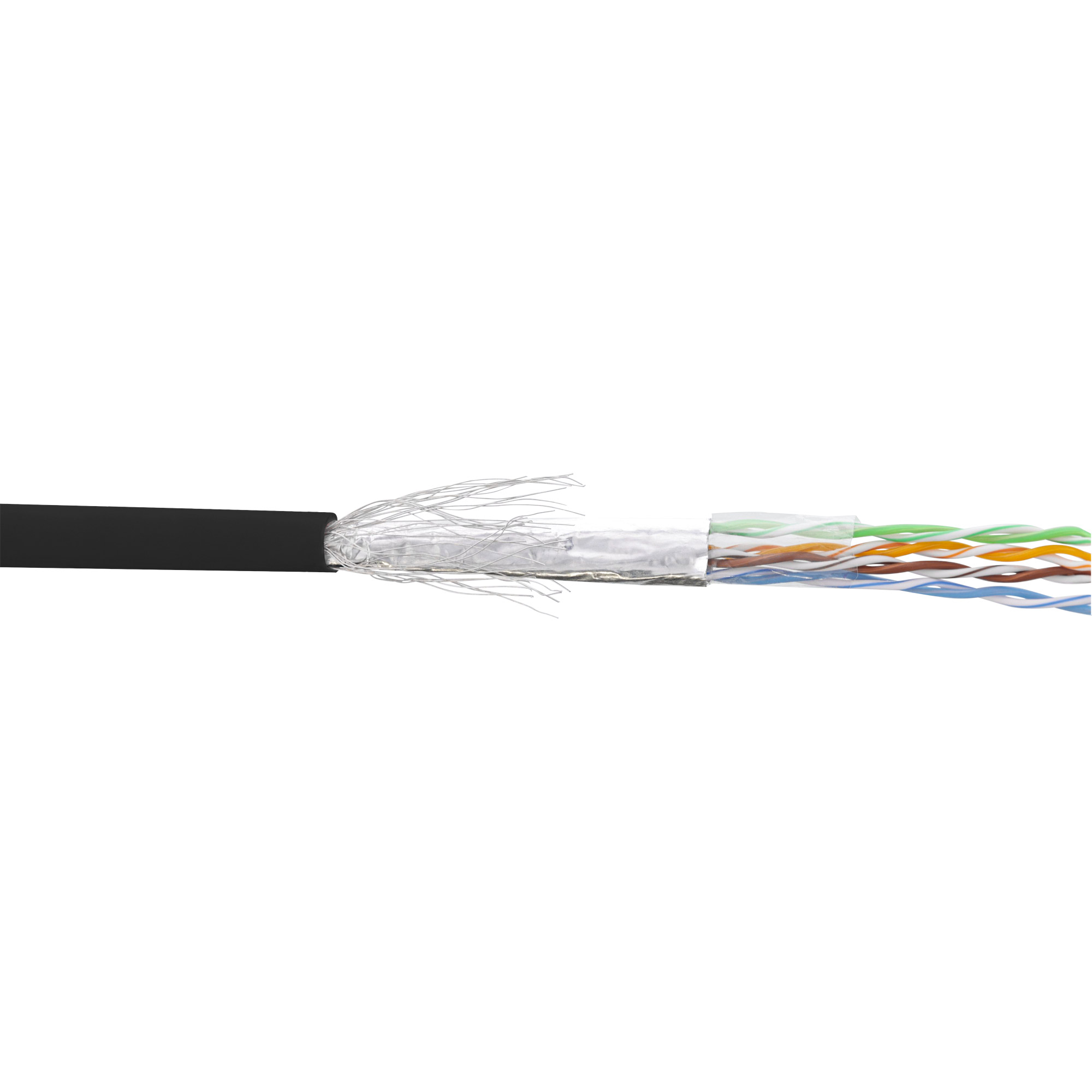 100m - Inline® Patchkabel Cat.5e, schwarz, SF/UTP, AWG26, PVC