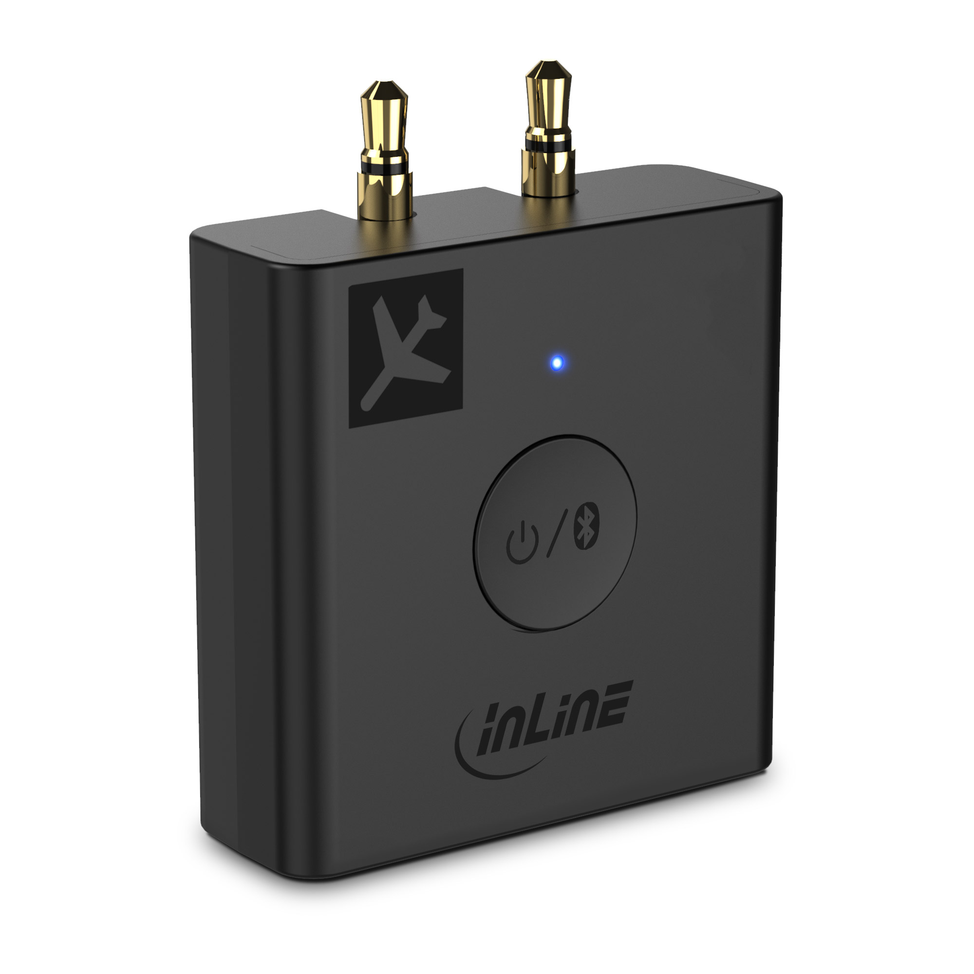 Inline® Flugzeug Bluetooth Audio Transmitter Sender, BT 5.0, aptX HD/LL