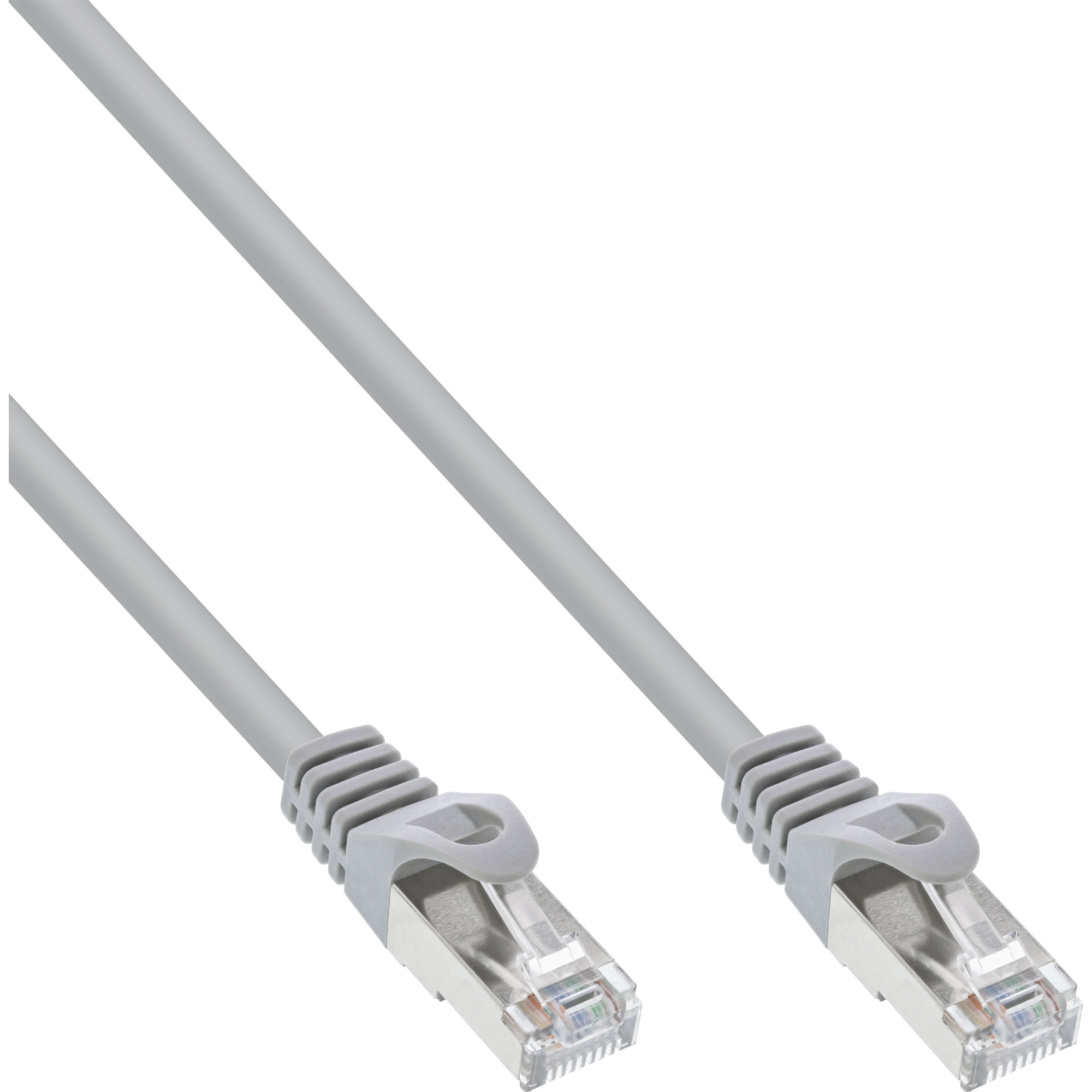 2m - 50er Bulk-Pack Inline® Patchkabel, U/UTP, Cat.5e, grau