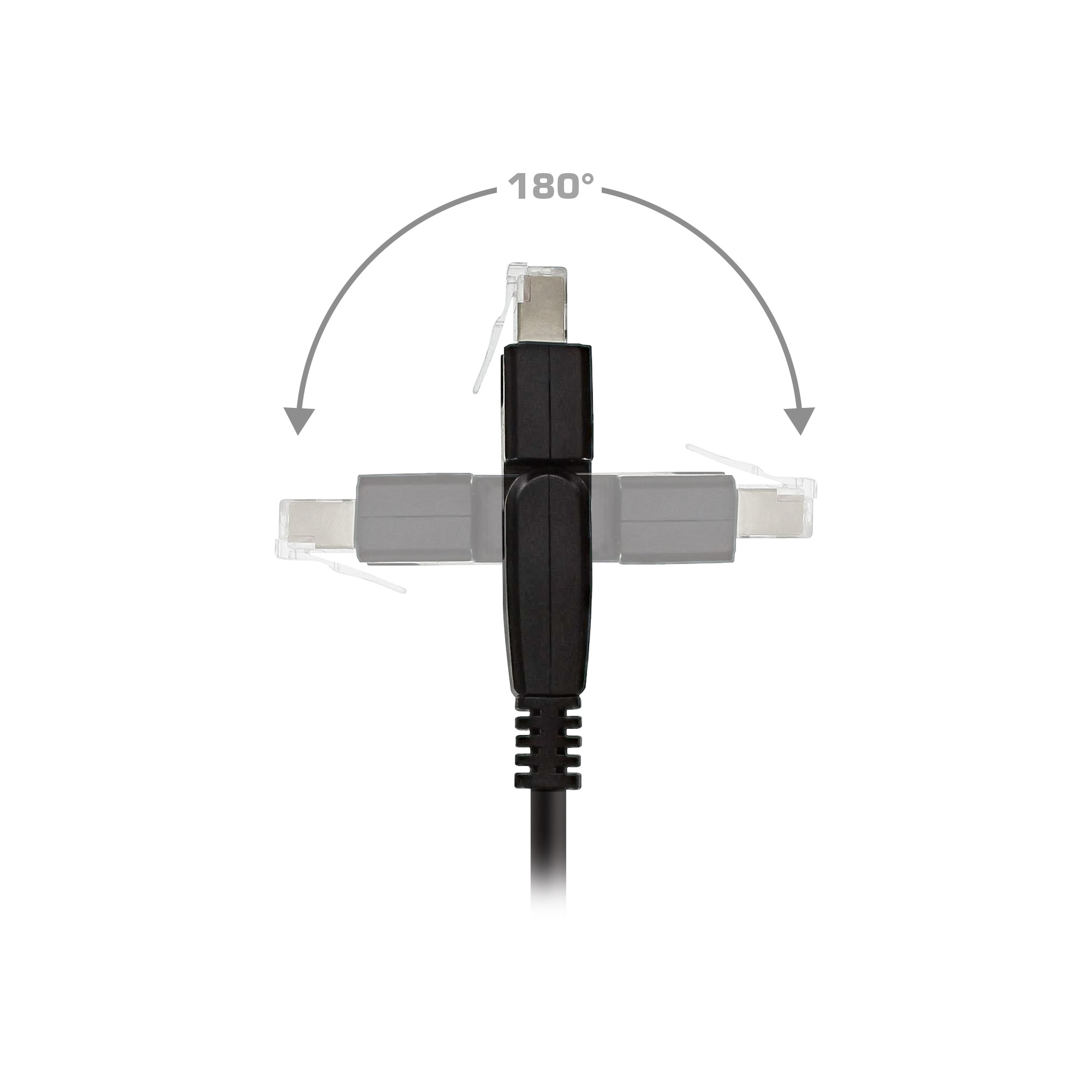 1m - Inline® Patchkabel 180°, S/FTP (PiMf), Cat.6A, halogenfrei