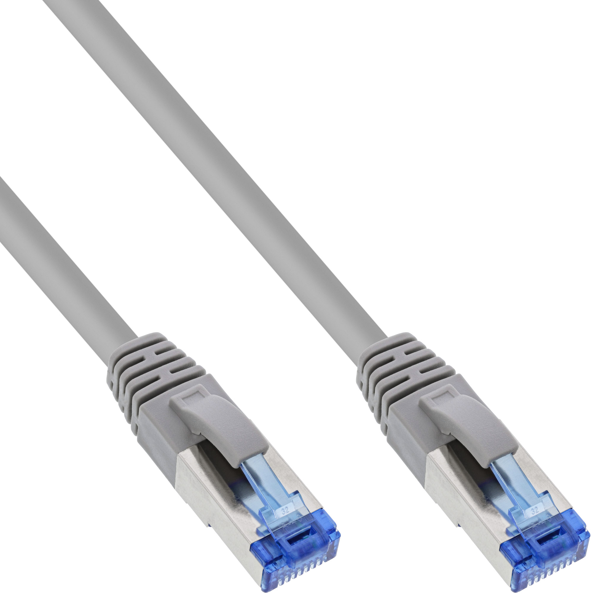 5m - 25er B-Pack InLine® Patchkabel, S/FTP (PiMf), Cat.6A, halogenfrei, grau
