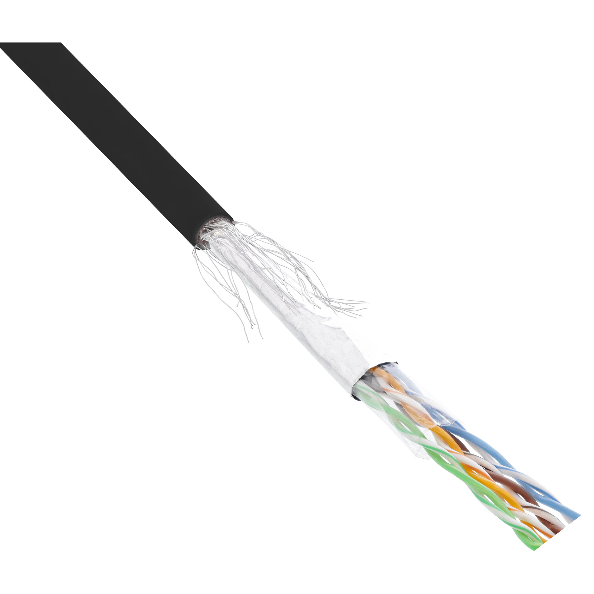 100m - Inline® Patchkabel Cat.5e, schwarz, SF/UTP, AWG26, PVC