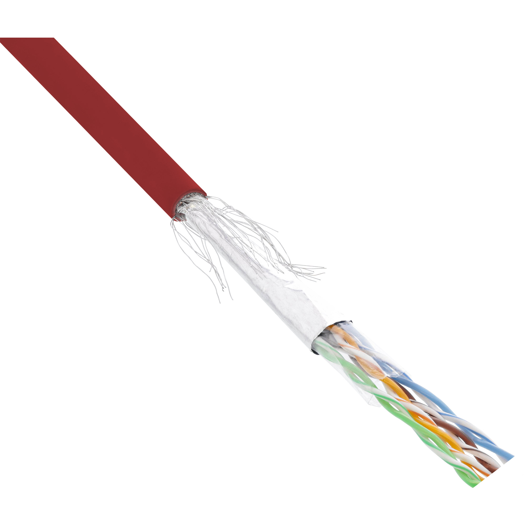 100m - Inline® Patchkabel Cat.5e, rot, SF/UTP, AWG26, PVC