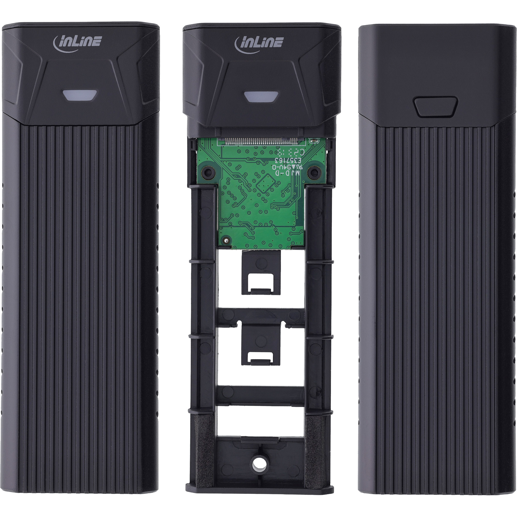 Inline® USB3.2 Gen.2 USB-C zu M.2 SSD (PCIe NVMe & SATA) gehäuse