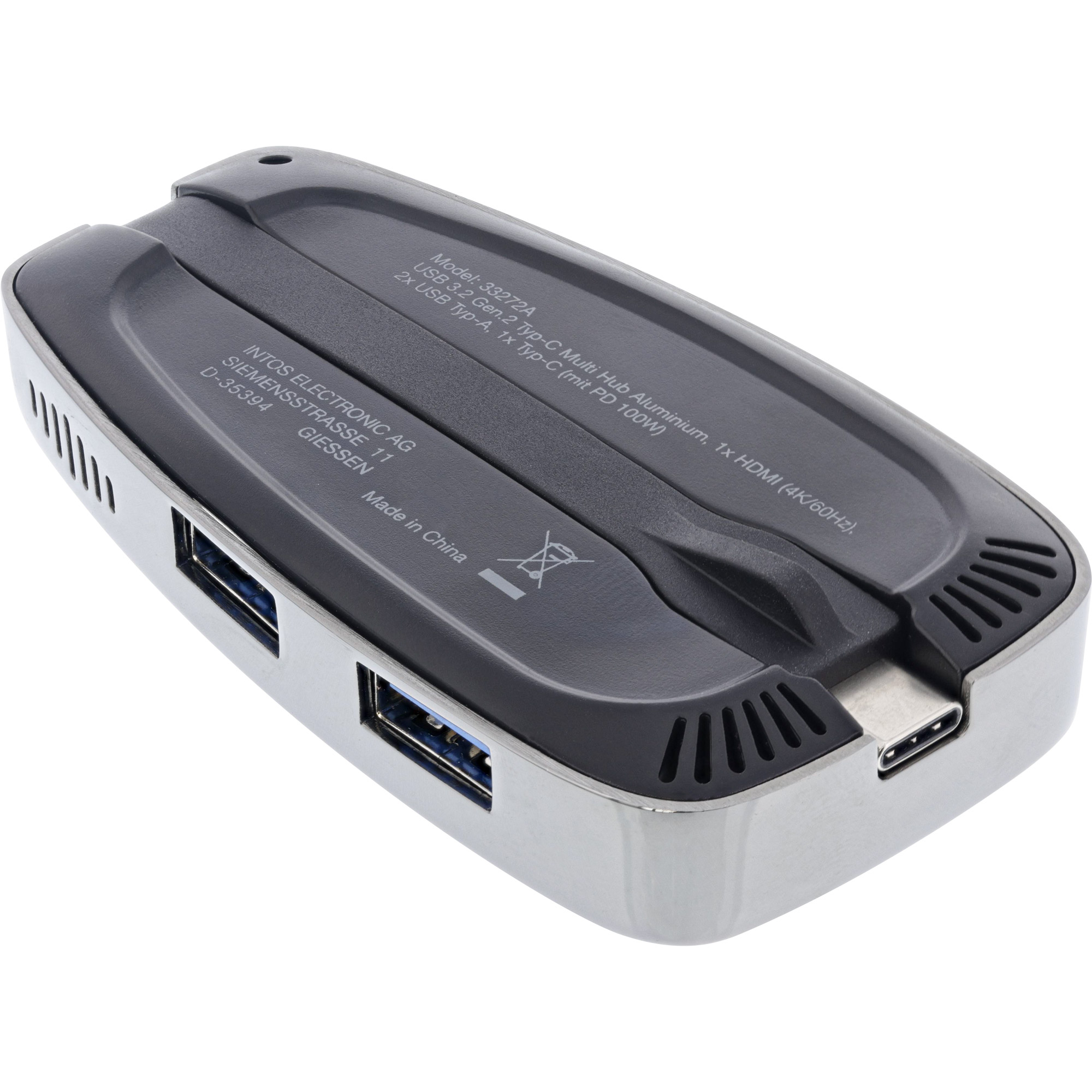 Inline® Multifunktions-Hub USB 3.2 Gen.2 USB-C (2xUSB-A + 1xHDMI + 1xUSB-C)