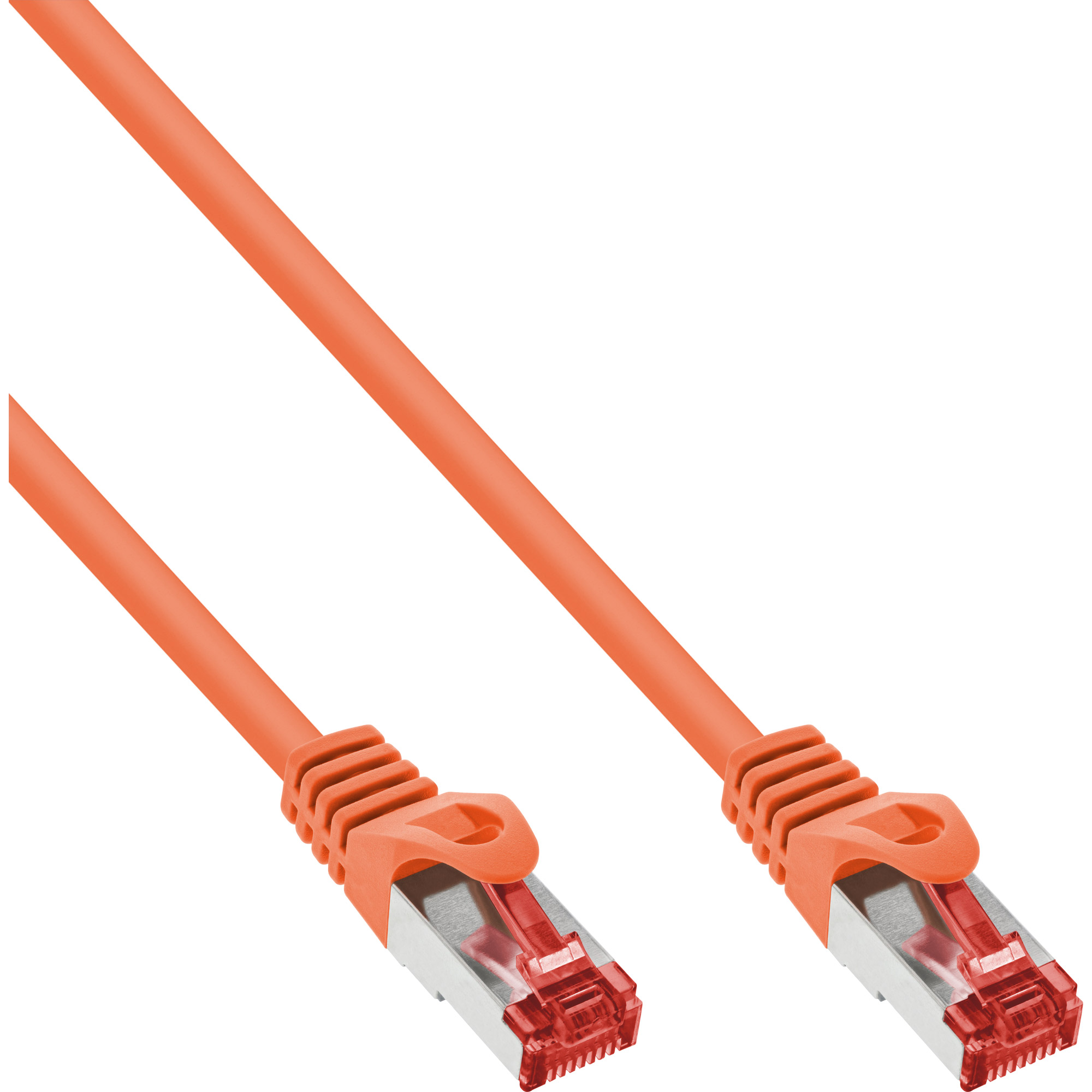 1m - 70er B-Pack Inline® Patchkabel, S/FTP (PiMf), Cat.6, PVC, CU, orange