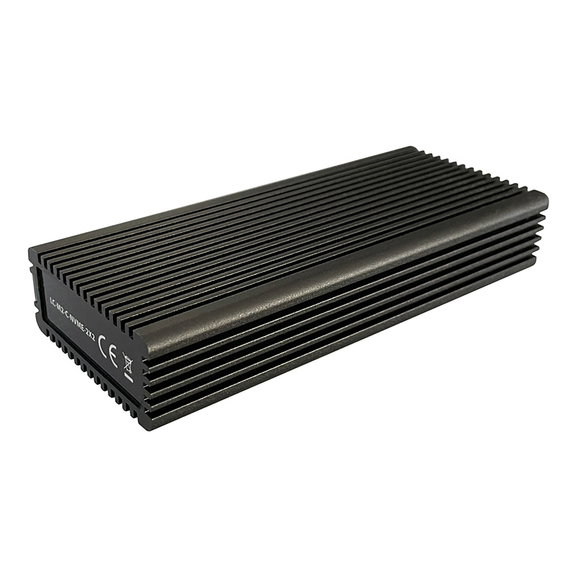 LC-Power LC-M2-C-NVME-2X2 M.2-NVMe-SSD-gehäuse, USB 3.2 Gen.2x1, schwarz