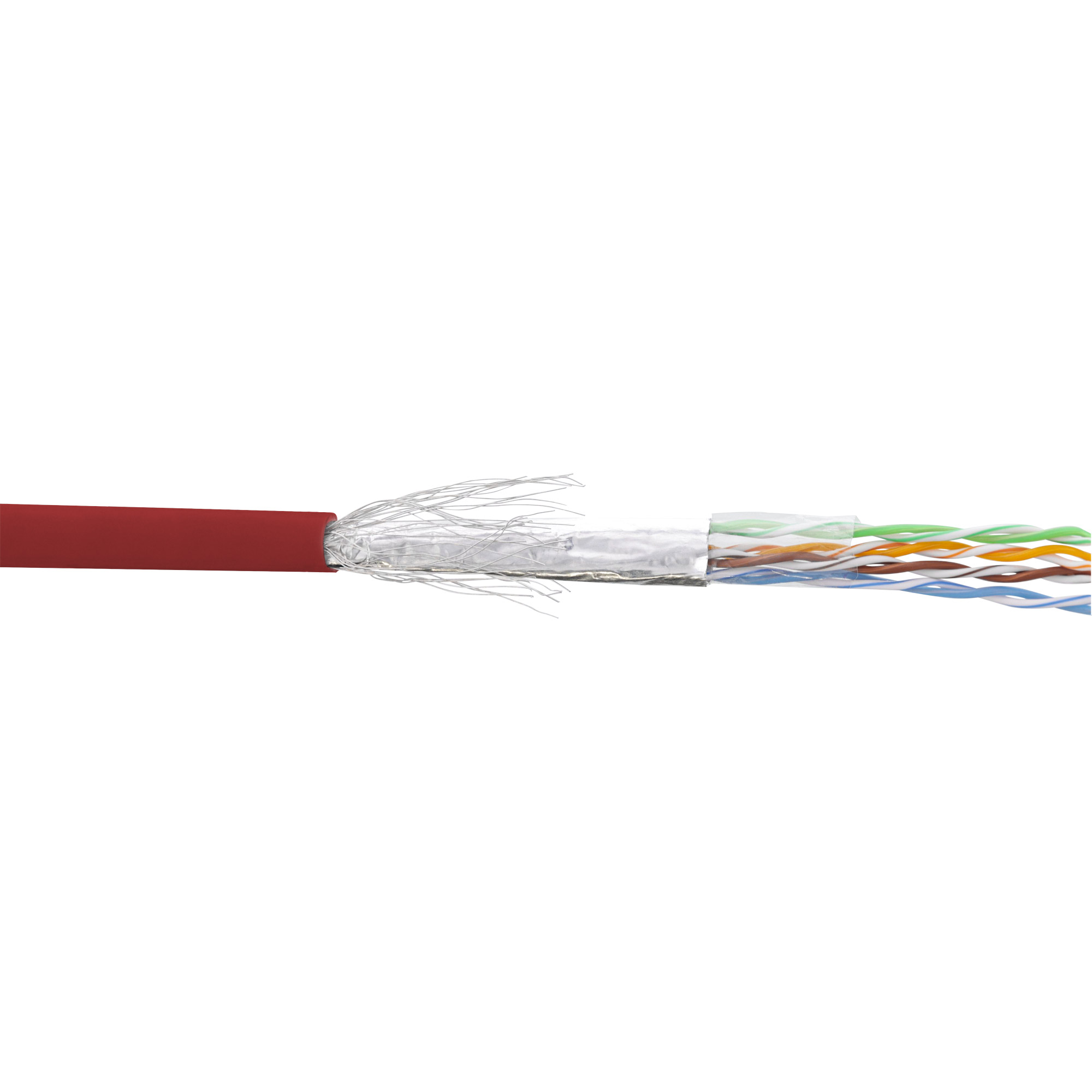 100m - Inline® Patchkabel Cat.5e, rot, SF/UTP, AWG26, PVC