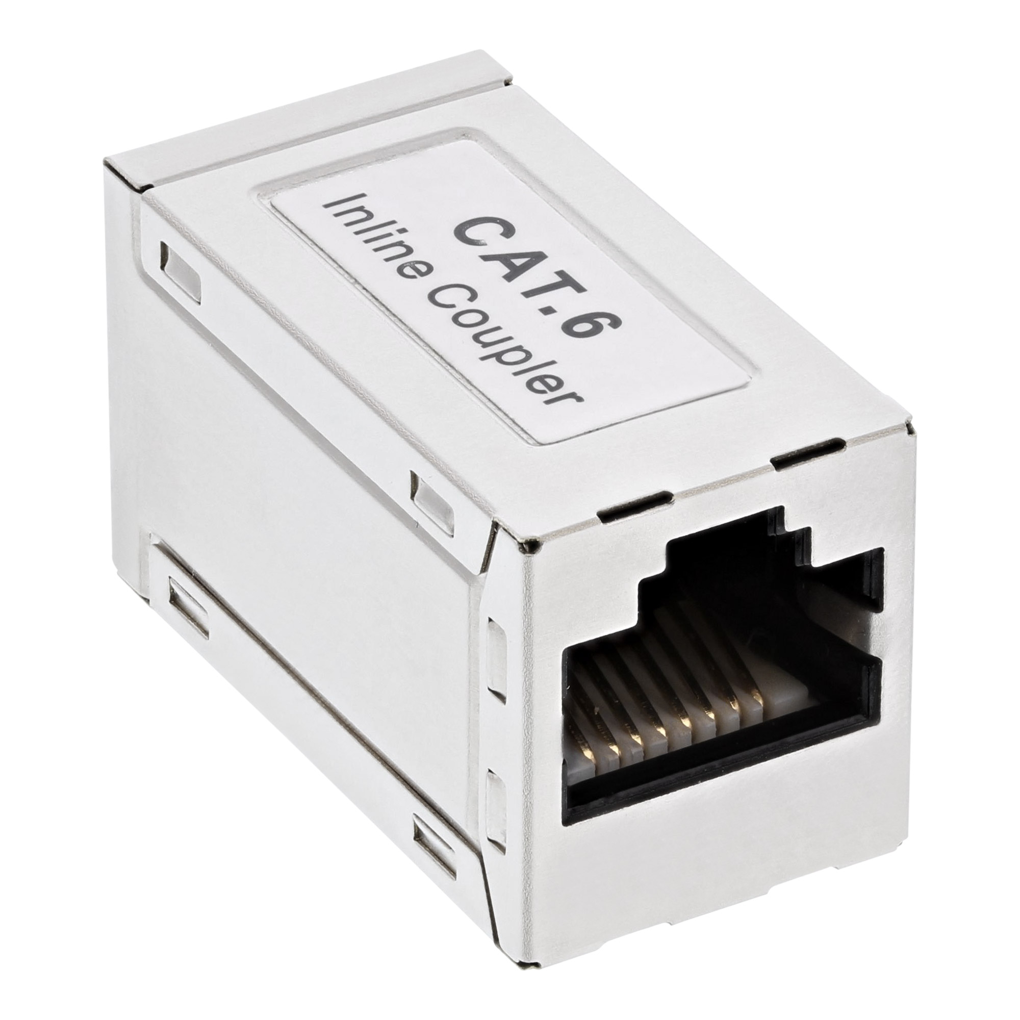 Inline® Patchkabelkupplung Metall Cat.6, 2x RJ45 Buchse, geschirmt