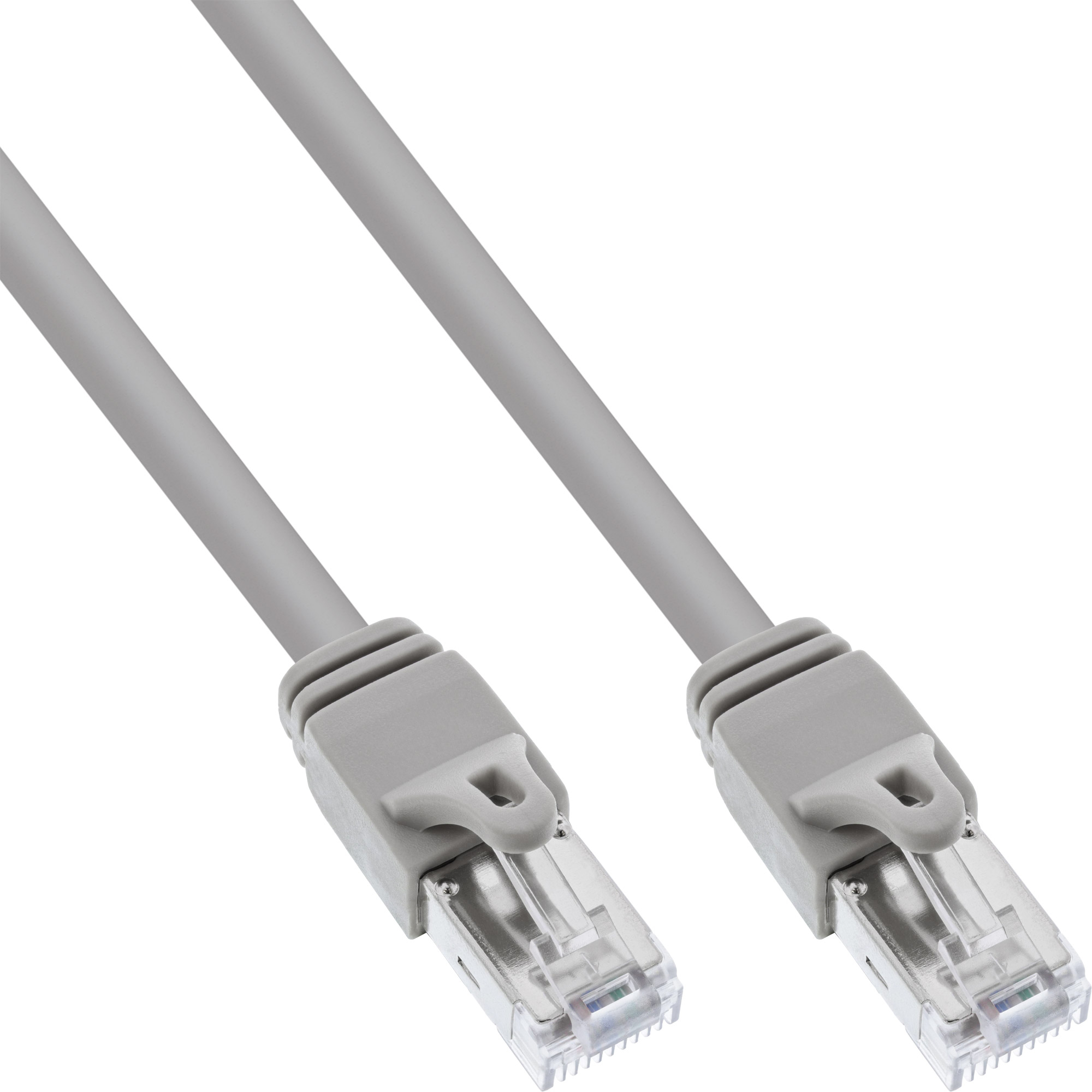 0.3m - Inline® Patchkabel - S/FTP (PiMf), Cat.6 zert., 250MHz PVC Kupfer - Grau -