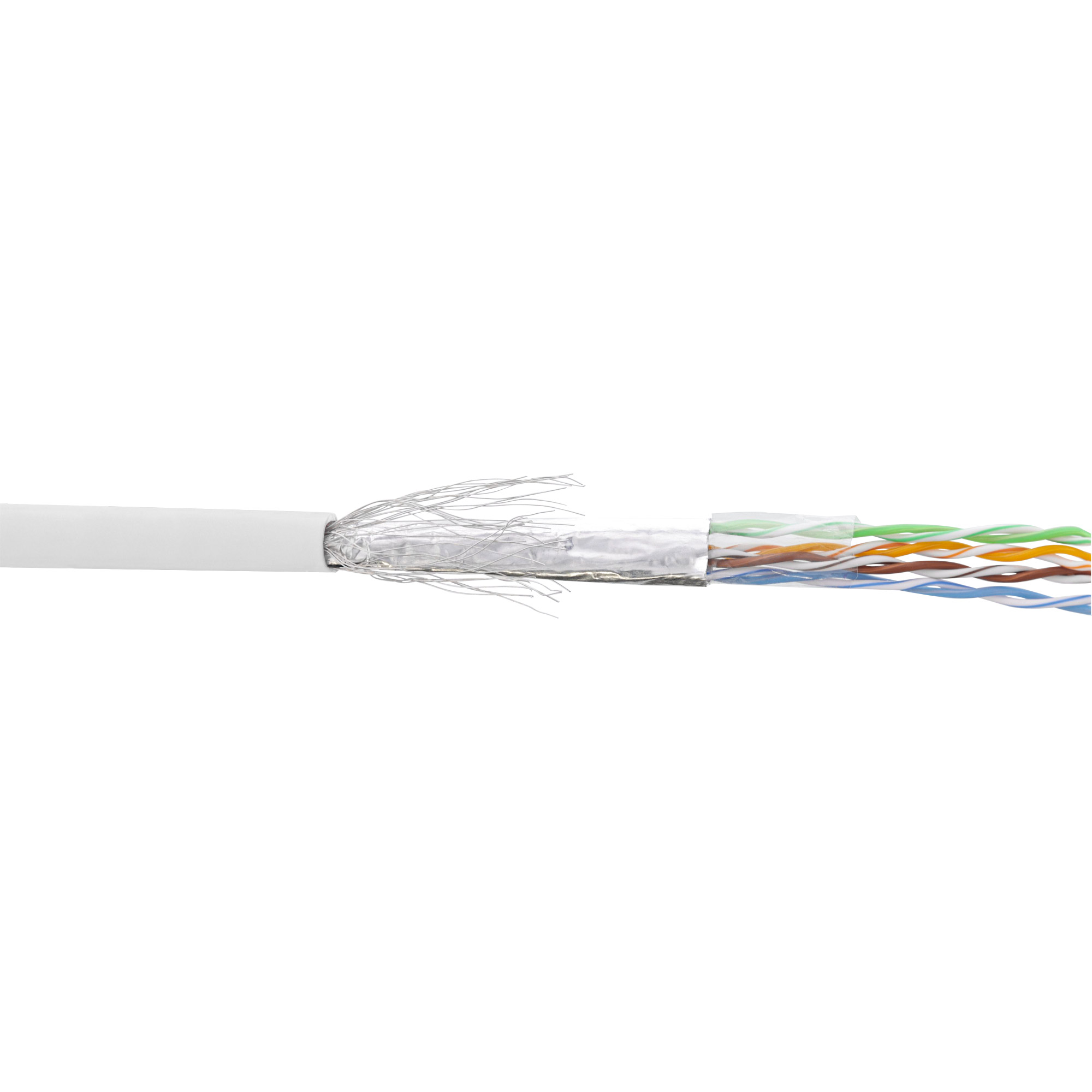 100m - Inline® Patchkabel Cat.5e, weiß, SF/UTP, AWG26, PVC
