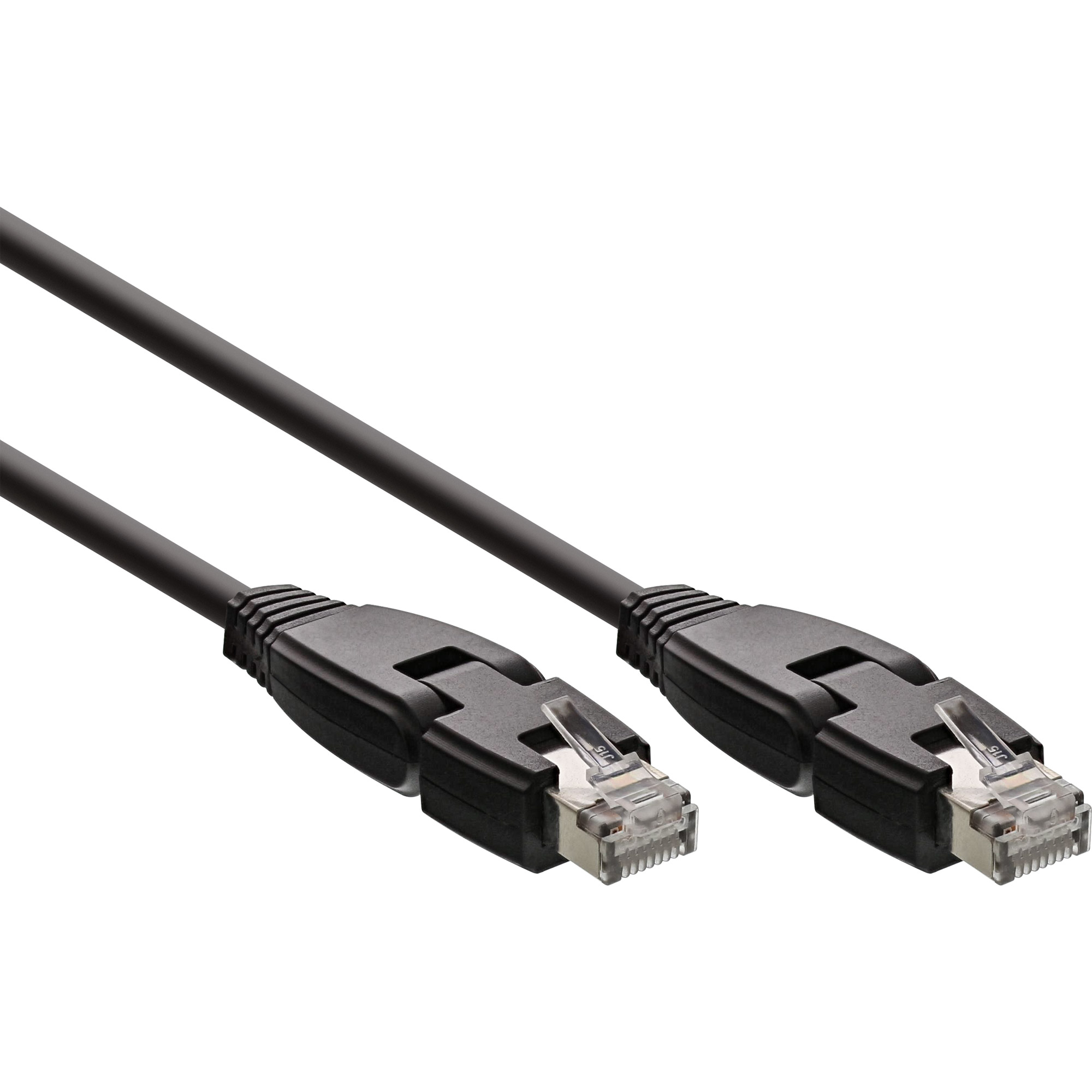 1m - Inline® Patchkabel 180°, S/FTP (PiMf), Cat.6A, halogenfrei