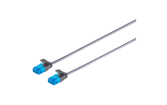 Patchkabel Cat.6 U/UTP slim, schwarz, 0,5m,  Ø3,5mm