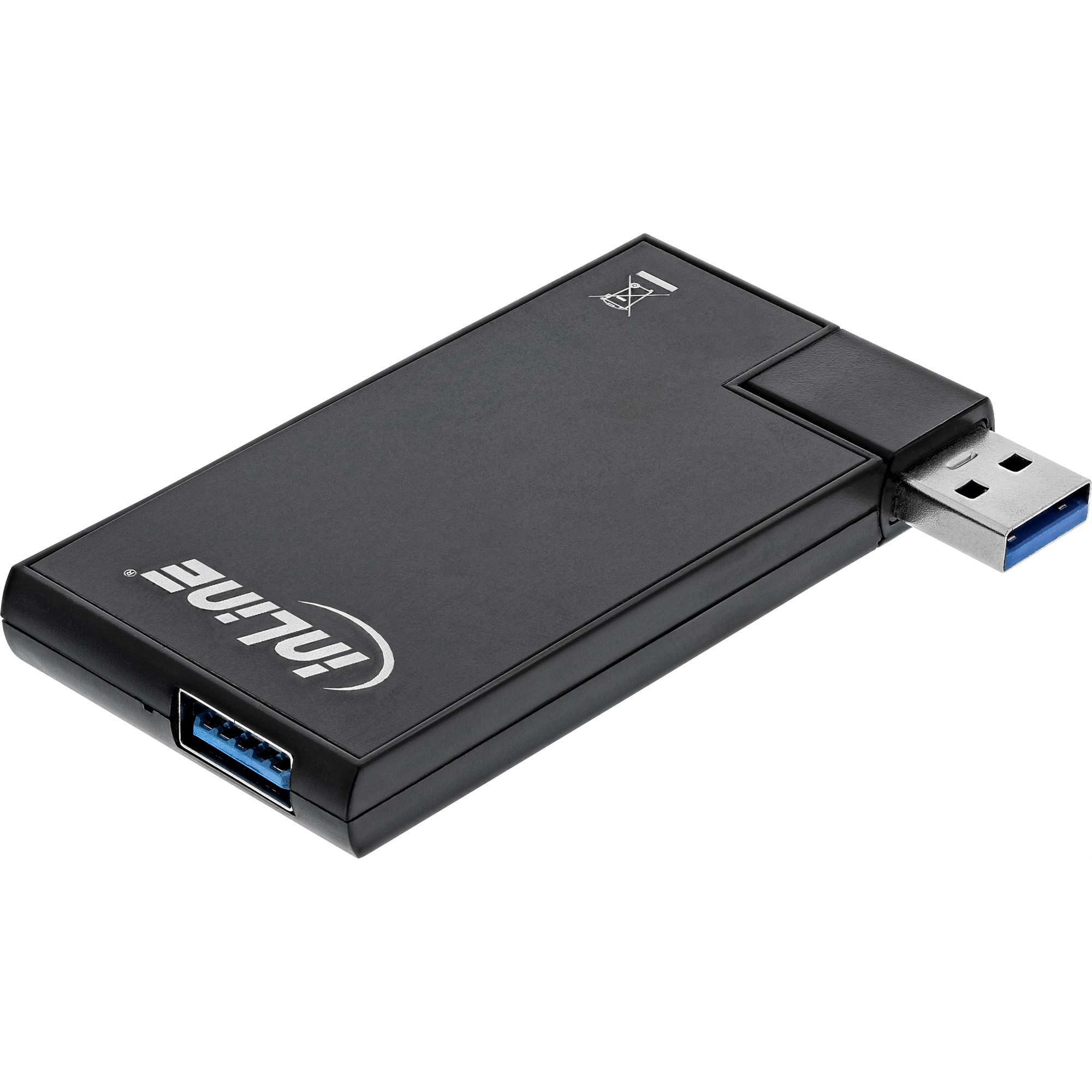 Inline® 180 Twist Hub USB 3.0, 4 Port, drehbar, schwarz