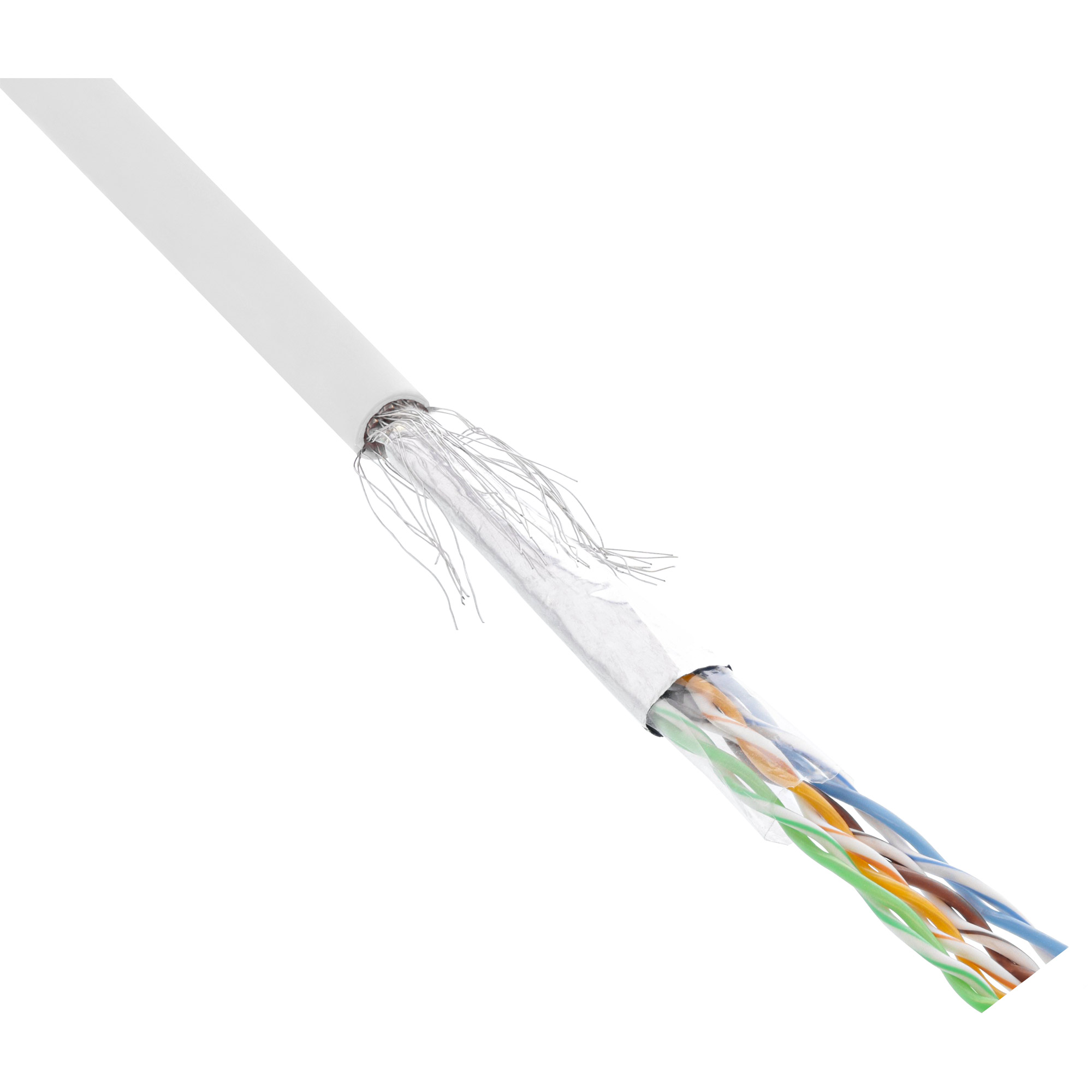 100m - Inline® Patchkabel Cat.5e, weiß, SF/UTP, AWG26, PVC