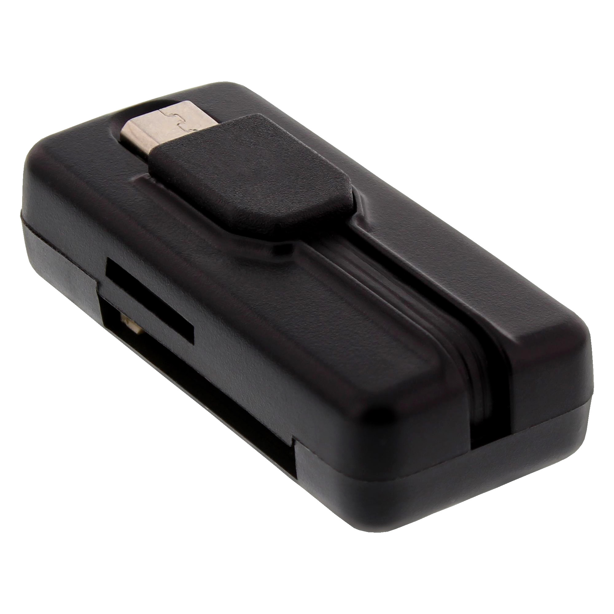 Inline® OTG Card Reader Dual Flex, für SD+microSD, mit USB Buchse+2 Kartenslots