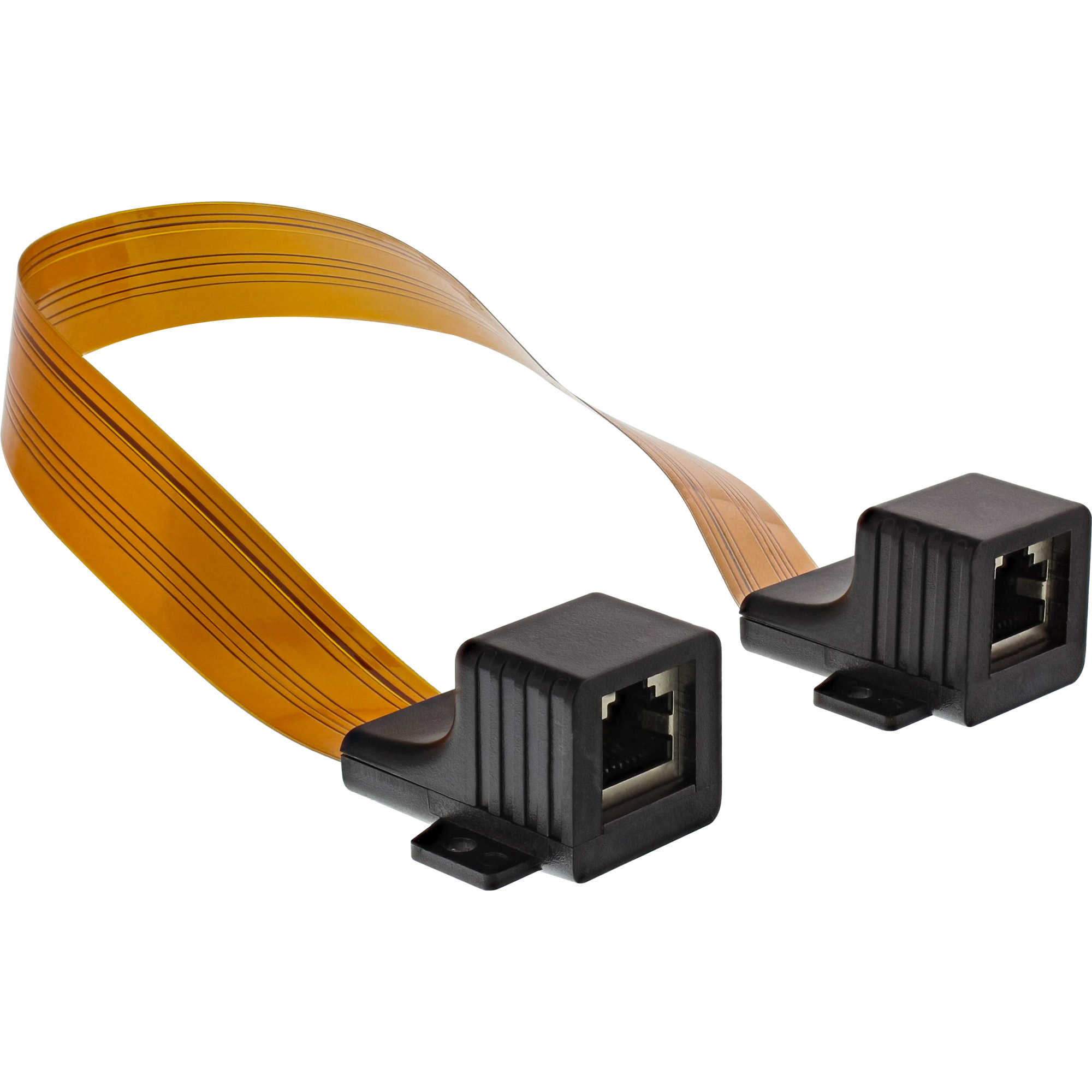 0.3m - Inline® Patchkabel Fensterdurchführung, 2x RJ45 Buchse, ungeschirmt