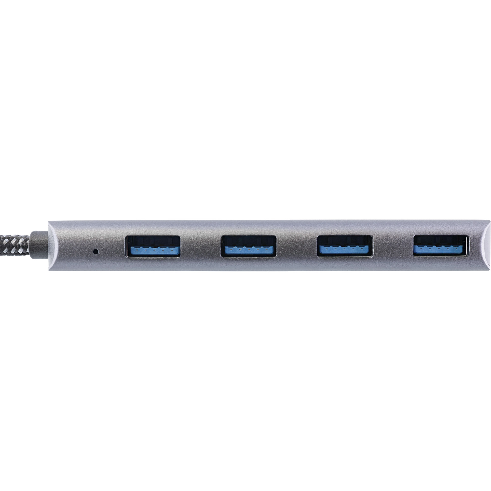 Inline® USB 3.2 Hub, USB-C zu 4x USB A 10Gb/s, Metallgehäuse, grau