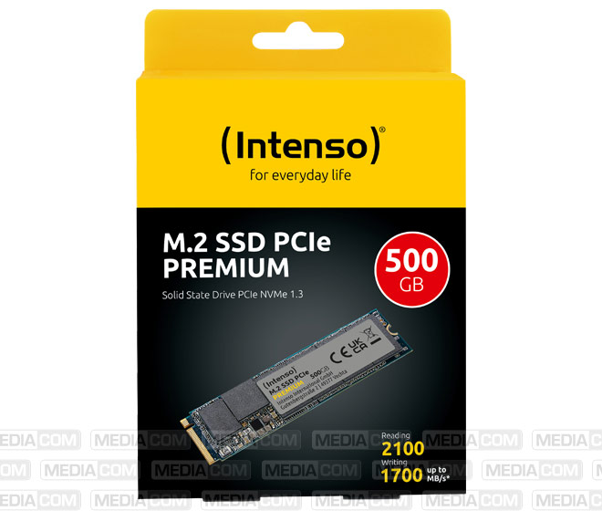 SSD 500GB, PCIe 3.0, M.2 2280, NVMe, Premium