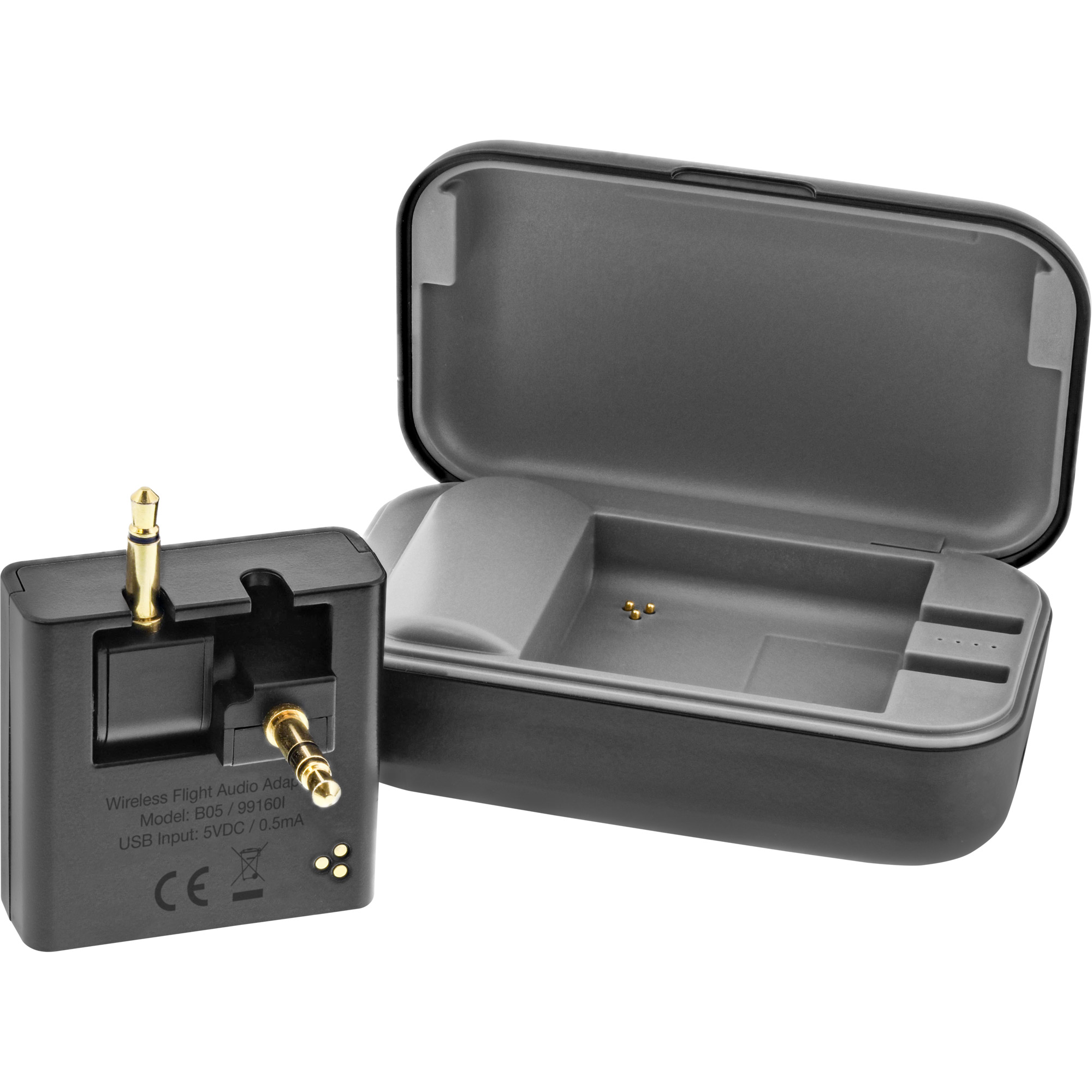 Inline® Flugzeug Bluetooth Audio Transmitter Sender, BT 5.0, aptX HD/LL