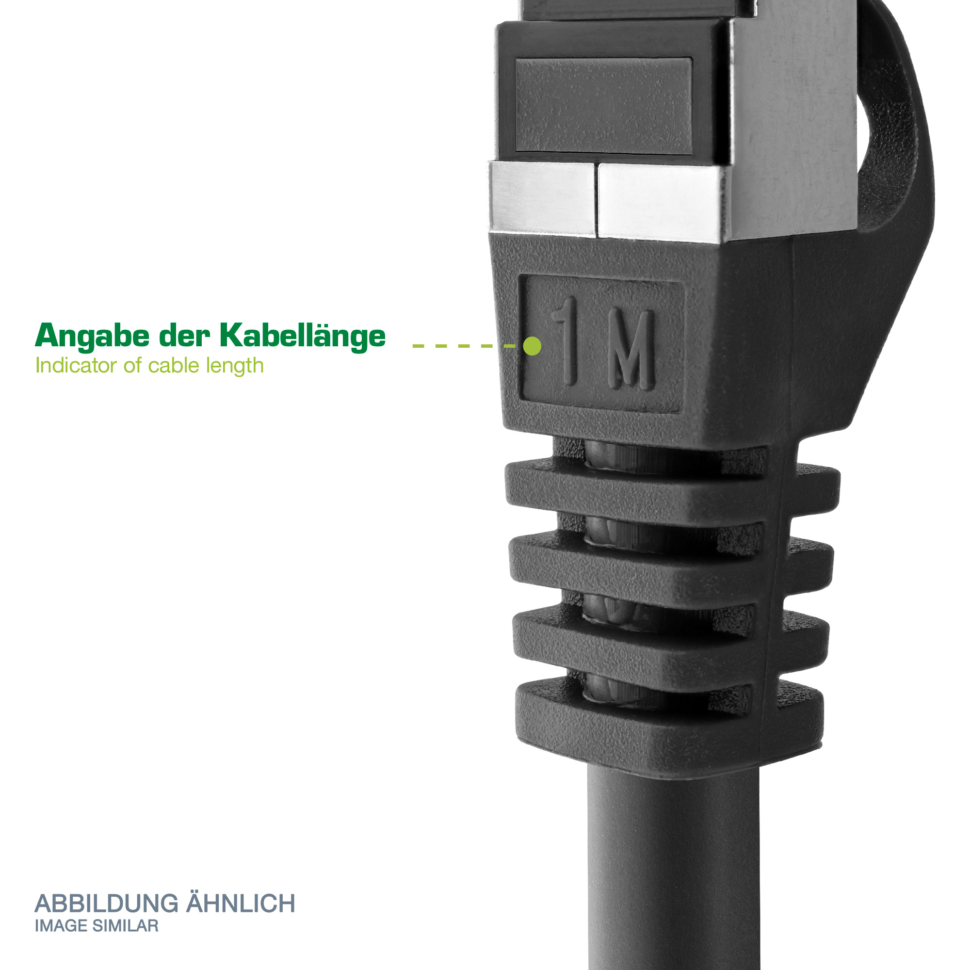 10m Inline® Patchkabel, U/UTP, Cat.5e, grau, AWG26