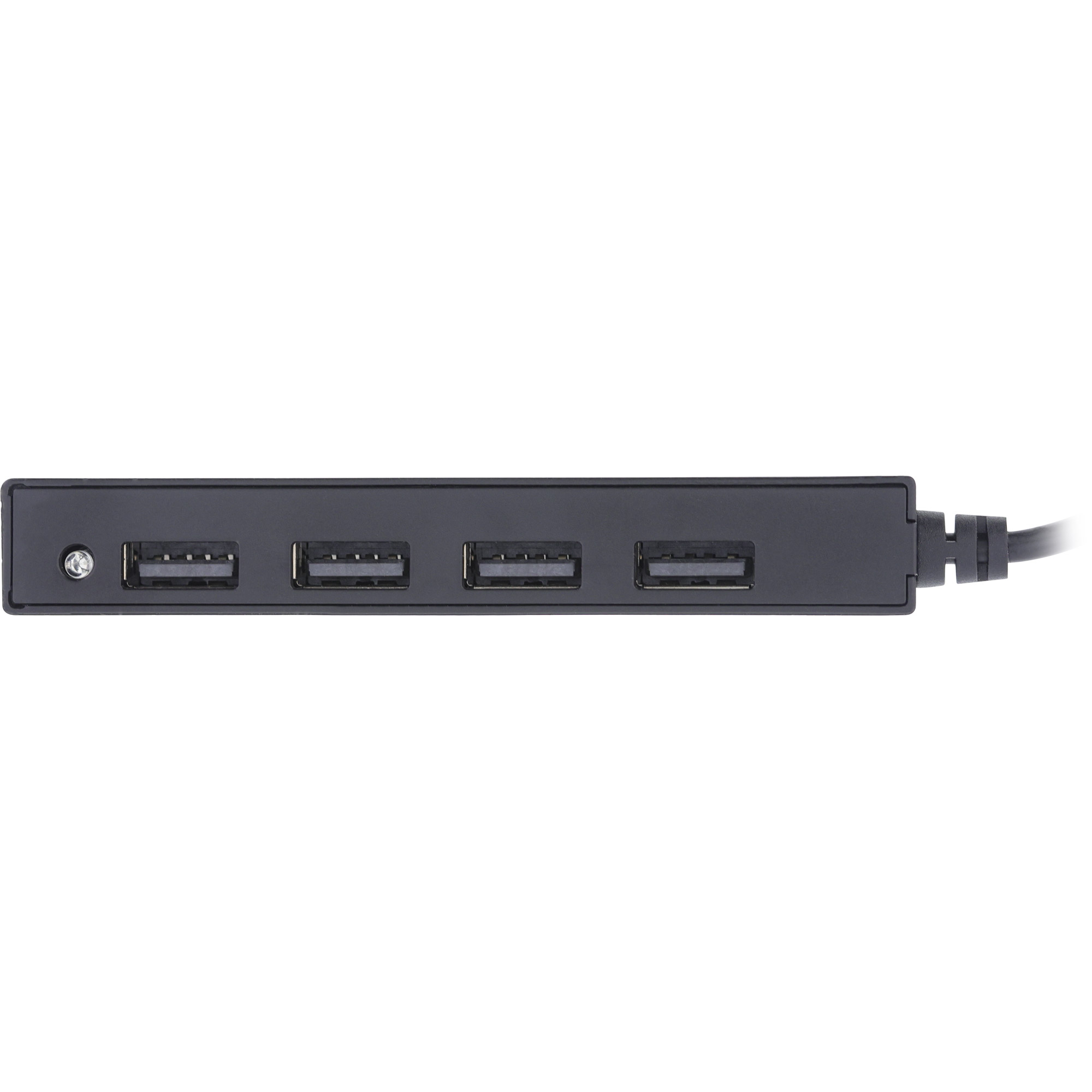 Inline® USB 2.0 4-Port Hub, USB-A Stecker auf 4x USB-A Buchse, Kabel 15cm