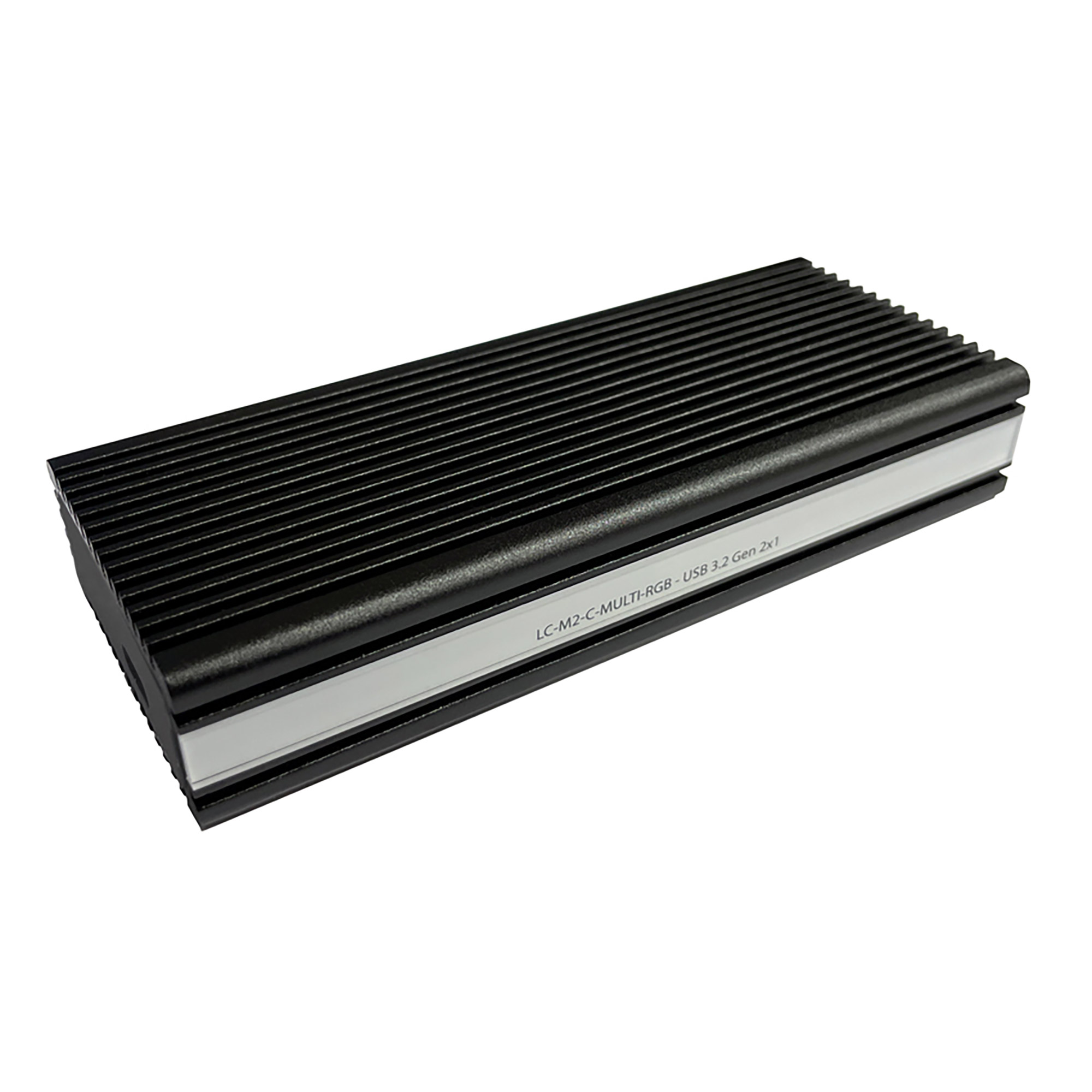 LC-Power LC-M2-C-MULTI-RGB M.2-SSD-gehäuse (NVMe & SATA), USB 3.2 Gen.2x1, RGB