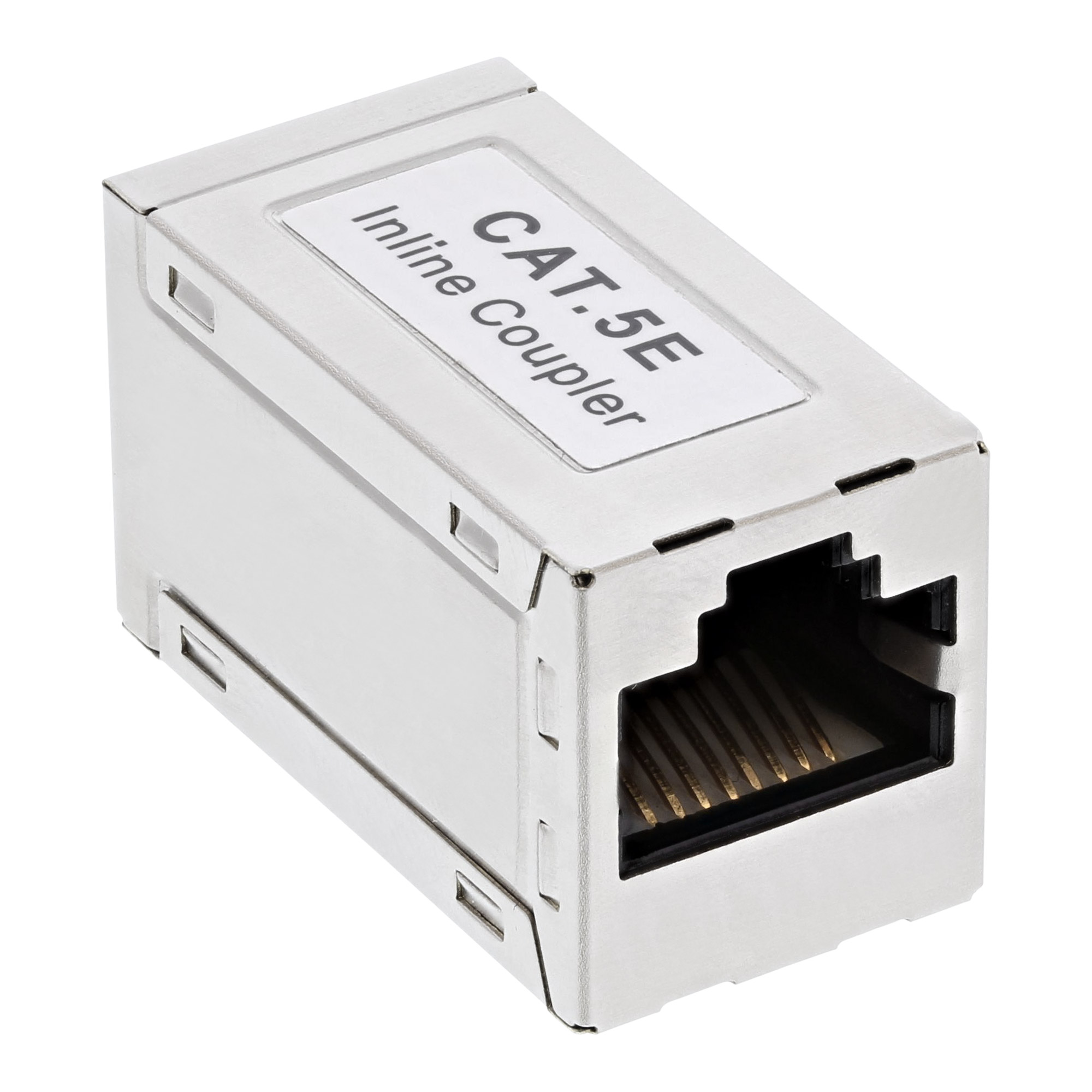 Inline® Patchkabelkupplung Metall Cat.5e, 2x RJ45 Buchse, geschirmt