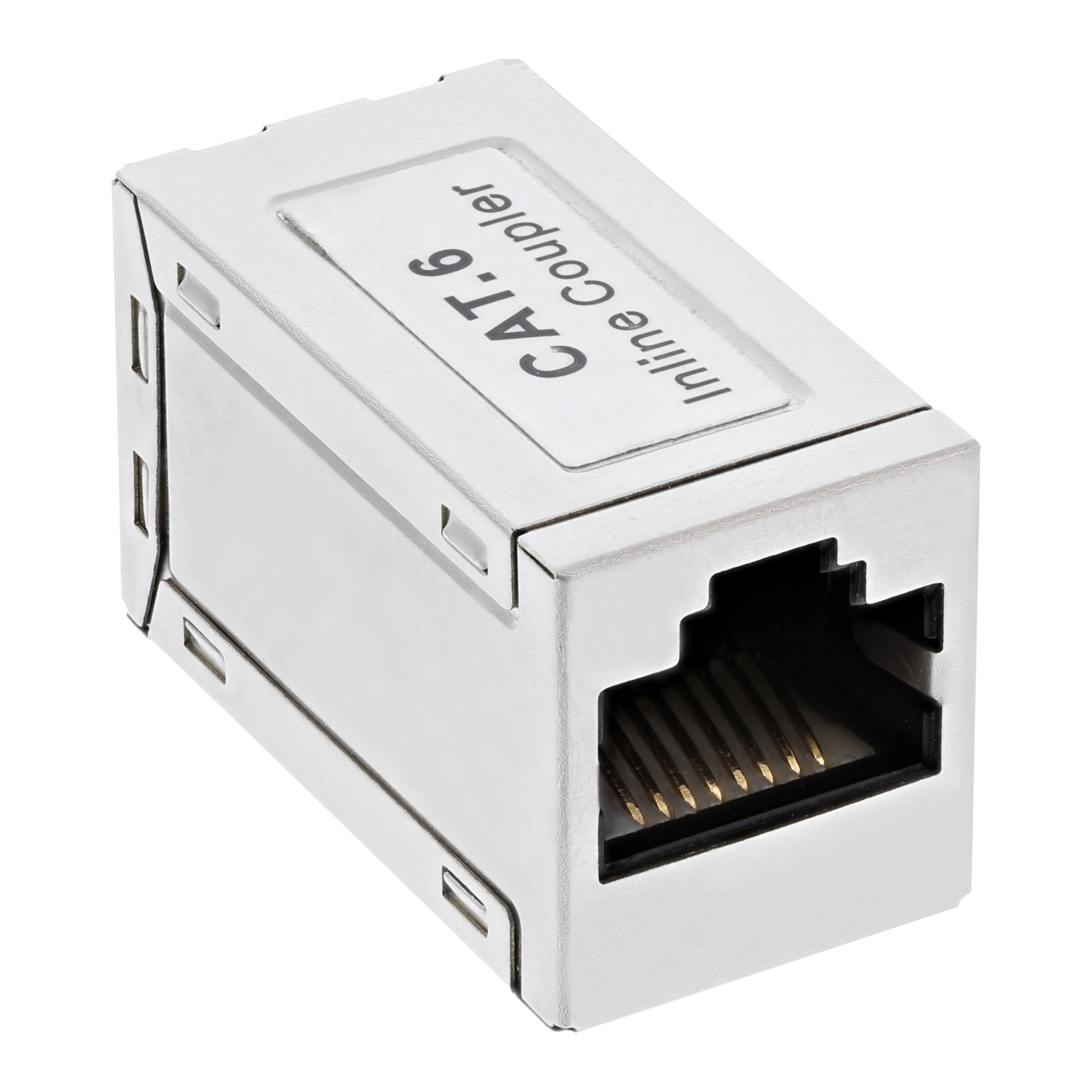 Inline® Patchkabelkupplung Metall Cat.6, 2x RJ45 Buchse, geschirmt