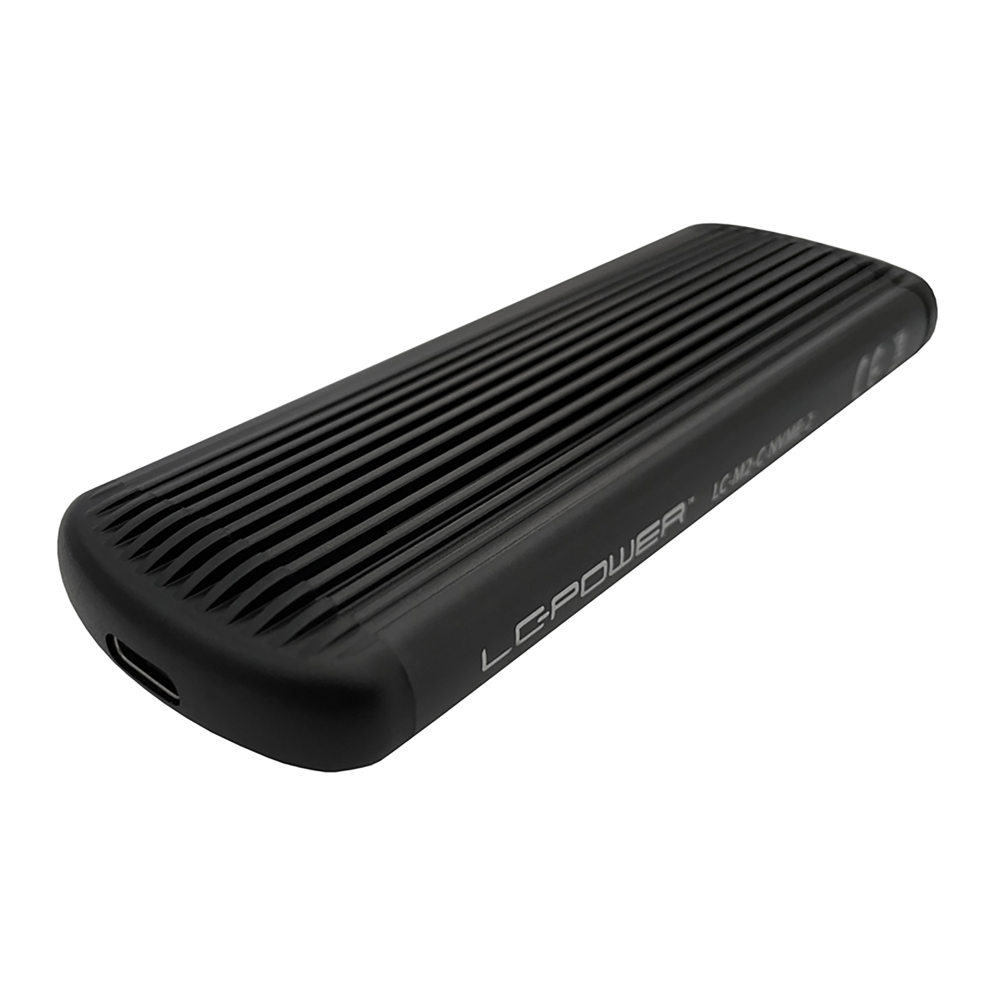 LC-Power LC-M2-C-NVME-2 M.2-NVMe-SSD-gehäuse, USB 3.2 Gen.2x1, schwarz