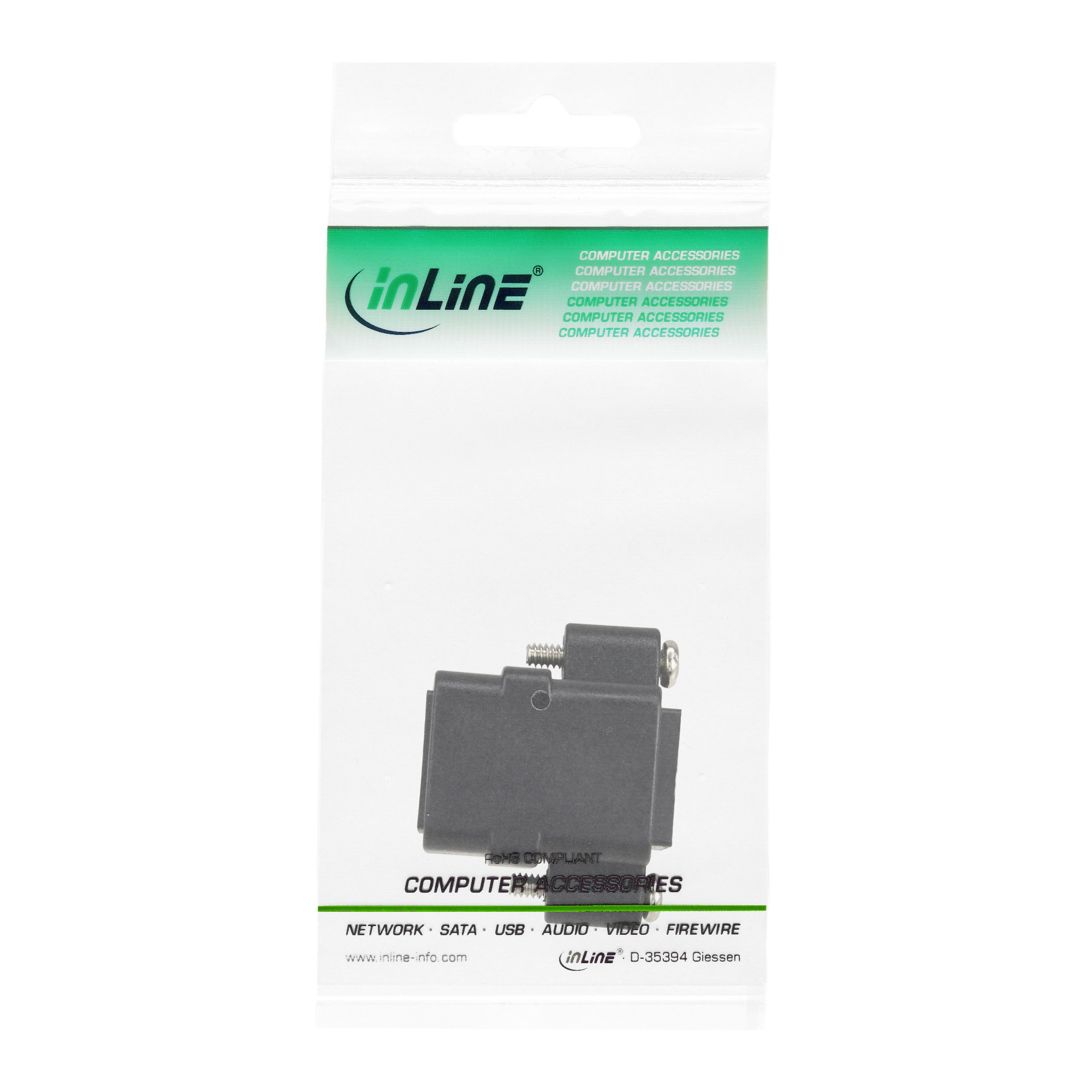 Inline® Patchkabelkupplung, UTP, 2x RJ45 Buchse, zum Einbau